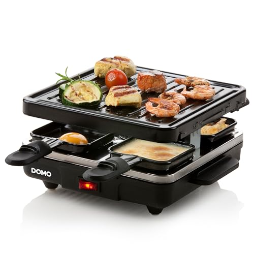 DOMO DO9147G Raclette-grill 'Just us' - Raclette Grill mit Abnehmbare Grillplatte - 4 P - 600 W von DOMO
