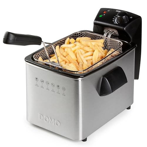 Domo DO465FR Edelstahl-Fritteuse, 3000 W, 4 Liter von Domo