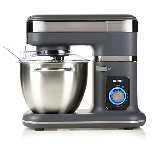 Domo Küchenmaschine DO9070KR Edelstahl 4,5 l, Grau von Domo