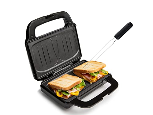 Großer Sandwichmaker 2er Toaster mit Muschelplatte 27x16cm 900Watt von Domo