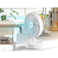 Mini Tischventilator mit Akku, tragbarer usb Camping Ventilator leise, Höhe 24cm von Domo