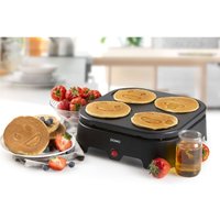 Domo - Crepeseisen Crêpe & Pancake Maker, 4 Party Gesichter Ø11cm, 27x27cm - 600 Watt von Domo