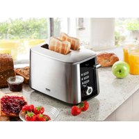 Toaster aus rostfreiem Edelstahl mit 7 Stufen & Schnell-Toast-Technologie von Domo