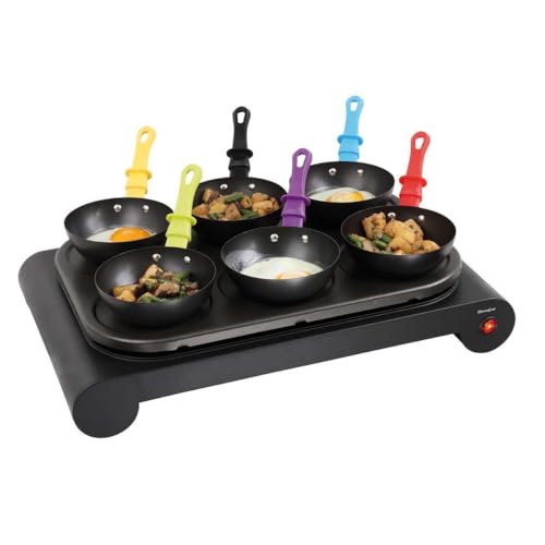 Domoclip DOM200 Crepes Maker Set 6 Mini Crepe Elektrisches Wok-Set von Domoclip