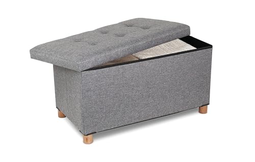 DOMO PAK LIVING Sitzsack aus grauem Stoff, 70 x 38 x 38 cm, maximale Tragkraft 100 kg von Domopak Living