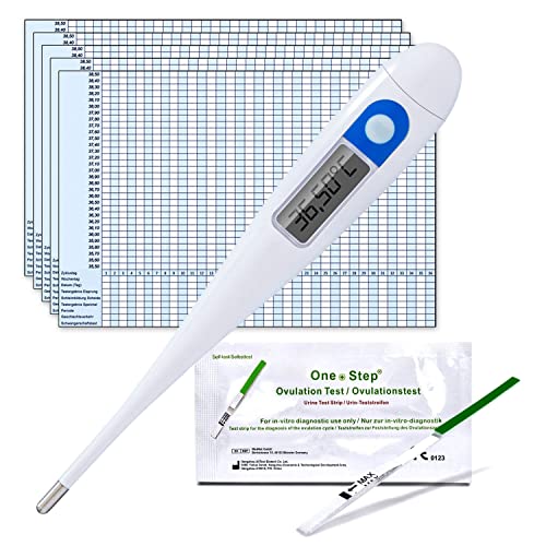 One+Step Basal Thermometer mit 5 Zykluskalendern und 20 One+Step Ovulationstests I Vorteilspack für den Kinderwunsch One+Step Basal Thermometer mit 5 Zykluskalendern und 20 One+Step Ovulationstests I Vorteilspack für den Kinderwunsch von One+Step