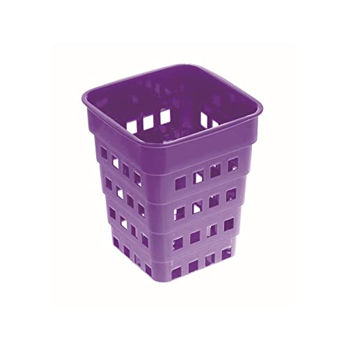 Domotti Besteck Ablaufbox Mary 1 Kammer violett 12 x 12 x 14 cm Trockner Besteck-Abtropfkorb Abtropfständer Abtropfgestell Besteckkast Kunststoff von Domotti