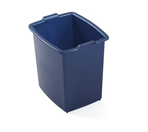 Domplex Rechteckiger Abfalleimer aus Kunststoff, Blau von Domplex
