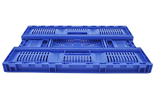 Aufbewahrungsbox aus Polypropylen, faltbar, faltbar, faltbar, 600 x 400 x 180 mm, stapelbar, Blau - Domplex 824A18AZ von Domplex