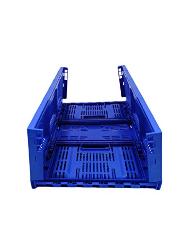 Domplex Aufbewahrungsbox aus Polypropylen, faltbar, faltbar, faltbar, 600 x 400 x 230 mm, stapelbar, Blau von Domplex