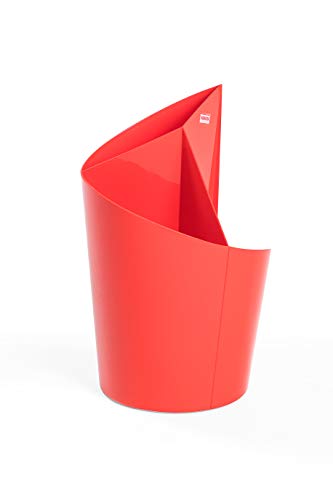 Domplex Chappel Flor 3R Multifunktionaler Schirmständer für Regenschirm, Objektteiler, Vase, Kunststoff, rot, Pequeño von Domplex