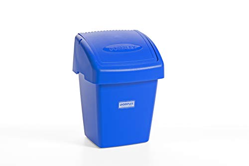 Domplex Korb mit Deckel, klein und robust, Kapazität 3,5 l (L), Kunststoff aus Polypropylen, langlebig, Blau von Domplex