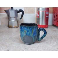 4 Oz Espressotasse Steinzeug Ton Handgefertigt in Cornwall Uk Spülmaschinen - Und Mikrowellenfest von Domspottery