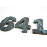 Handgefertigte Hausnummern Aus Keramik Moderne Adressplakette Handgefertigte Hausnummern Aus Keramik Moderne Adressplakette von Domspottery