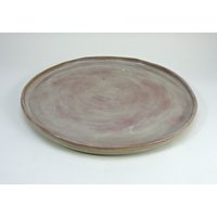 Handgemachter Pizzateller Aus Steinzeug, Lebensmittelsichere Glasur, 30 cm von Domspottery