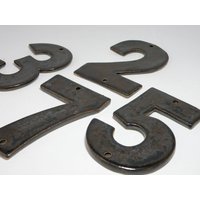 Keramik Haus Adresse Nummer Hausnummern, Steinzeug Fliesen, Türnummern Handgefertigt in Cornwall Uk Mailbox Und Buchstaben von Domspottery