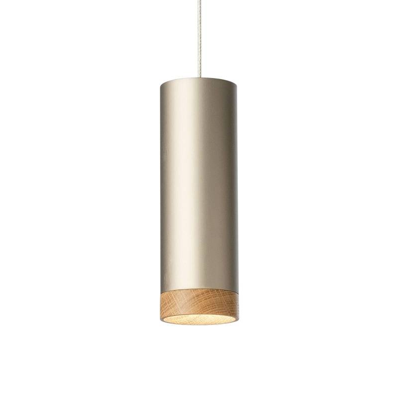 LED-Pendelleuchte PHEB, silberbronze/eiche von Domus