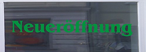 Don Cappello Neueröffnung Schaufensterbeschriftung Aufkleber Werbung Auto Laden 1 Stück 100 cm Grün von Don Cappello