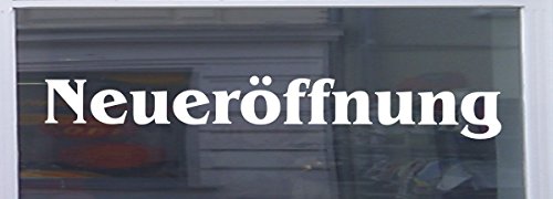 Don Cappello Neueröffnung Schaufensterbeschriftung Aufkleber Werbung Auto Laden 1 Stück 150 cm Weiß von Don Cappello