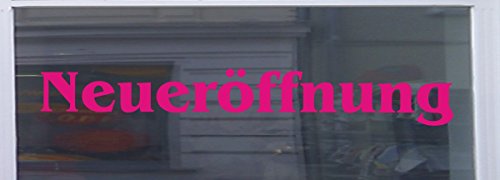 Don Cappello Neueröffnung Schaufensterbeschriftung Aufkleber Werbung Auto Laden 1 Stück 60 cm Magenta von Don Cappello