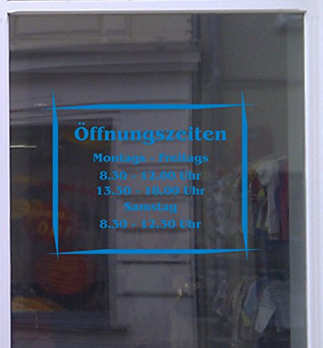 Don Cappello Öffnungszeiten Asia Schaufensterbeschriftung Aufkleber Werbung Laden Geschäft Breite 30 cm Ocean von Don Cappello