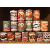 Vintage Konservendosen Rustikale Dosen Retro Blechdose Replik Display Requisite Lagerung Requisiten Cafe Hochzeit Tischdekoration Dekoration von DonBurns27