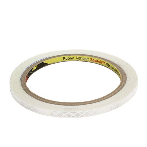 3M Diamond Grade 4090 Reflektorband Scotchlite hochreflektierend mit Mikroprismen RA3 C klebend Reflektierendes Klebeband Reflexfolie Konturmarkierung weiß 5mm x 5 Meter von DonDo