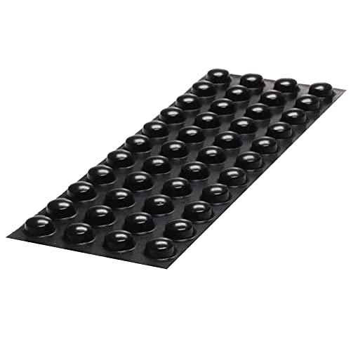 Dondo Elastik Puffer Möbelpuffer Gummipuffer selbstklebend schwarz UV-Beständig 2115BK - 44 Stück von DonDo