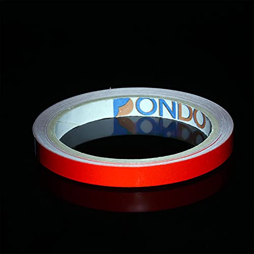 Dondo ULTR-Bright Reflektorband Reflexfolie Klebeband für Sicherheit Warnklebeband Markierung Sicherheitswarnband 10mm x 10m rot von DonDo