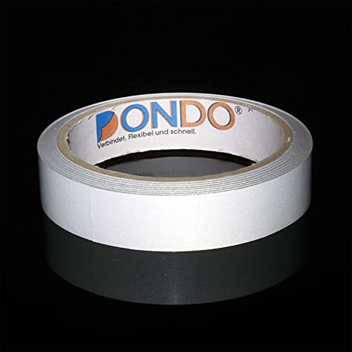 Dondo ULTR-Bright Reflektorband Reflexfolie Klebeband für Sicherheit Warnklebeband Markierung Sicherheitswarnband 20mm x 10m Weiss von DonDo