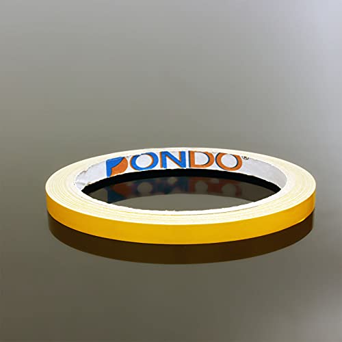 Dondo ULTR-Bright Reflektorband Reflexfolie Klebeband für Sicherheit Warnklebeband Markierung Sicherheitswarnband 5mm x 10m gelb von DonDo