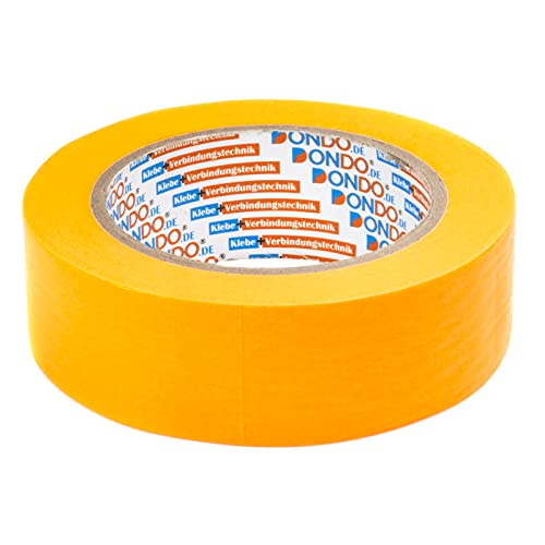 DonDo Goldband ADB Maler Abdeckband Präzisionskrepp Krepp Plus Profi Gold Gelb Konturenband 35mm x 50m von DonDo