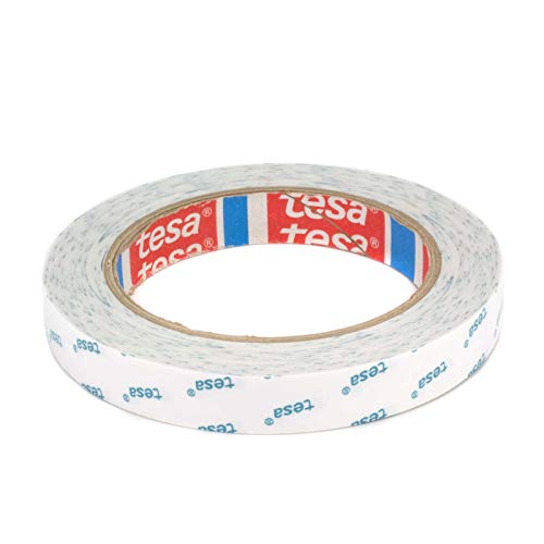 Klebeband doppelseitig für Papier, Fotos, Stoffe tesa 4943 Bastel-Klebeband transparent stark klebend mit Vliesträger 15mm x 20m von DonDo