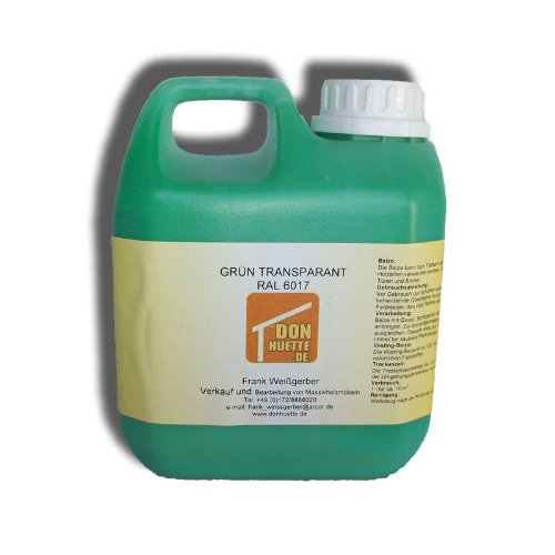 Beize Holzbeize Maigrün 1000 ml RAL 6017 von DonHütte