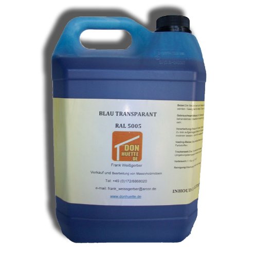 Beize Holzbeize Signalblau RAL 5005 5000 ml Grundpreis € 13,00/l von DonHütte