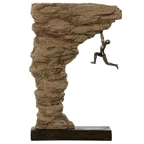 DONREGALOWEB – Figur mit einem Bergsteiger aus Kunstharz, 20,5 x 9 x 30 cm von DonRegaloWeb