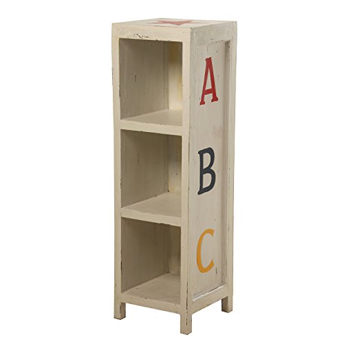 DonRegaloWeb Kinderregal mit 3 Ebenen, aus Holz, mit Zahlen und Buchstaben von DonRegaloWeb