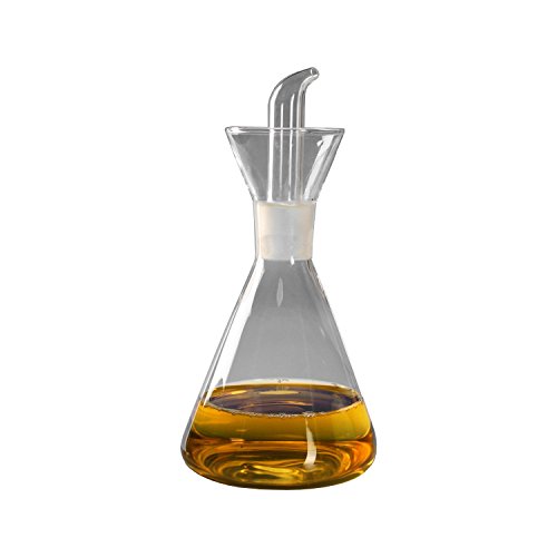 DonRegaloWeb Ölflasche aus Glas mit konischer Form, 500 ml, Fassungsvermögen und auslaufsicherem Deckel von DonRegaloWeb