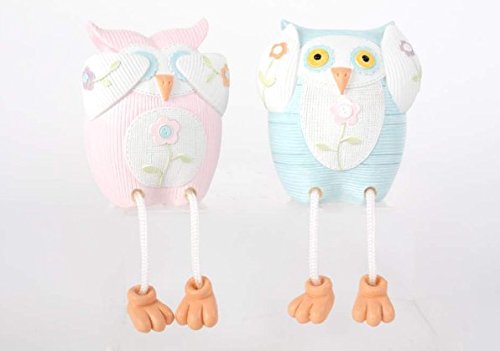 DONREGALOWEB Set mit 2 Figuren aus Harz in Blau und Rosa, 14 cm von DonRegaloWeb