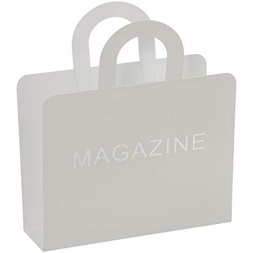 DonRegaloWeb Zeitungsständer in Form eines Koffers und Magazine Logo, Weiß, 29 x 8 x 32,5 cm von DonRegaloWeb