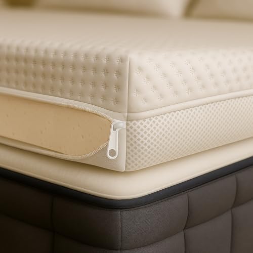 Matratzen Topper 140x180 cm | Höhe 4CM H2&H3 | Abnehmbarer und waschbarer Überzug | Linderung von Muskelverspannungen | Wendebar | Matratzenauflage 100% viskoelastisch | Matratzentopper 140x180 von DonTopper