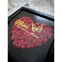 Blumenbox/Papierrose Geschenkbox Papier Blumen Schattenbox Für Immer Personalisiertes Geschenk Mom von DonaCreativity1