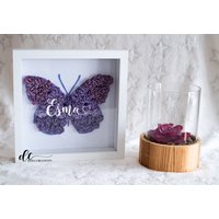Ombre Schmetterlings-Blumenbox/Schmetterlings-Rosenbox Personalisiertes Geschenk Zum Geburtstag, Jahrestage von DonaCreativity1