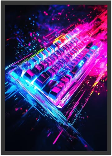 Donari Poster Gaming Wand Deko - Gaming Bild für Gamingzimmer - Wand Dekoration für Zocker Zimmer Led Optik A4 (21x30 cm) oder 30x40 cm Bilder (Motiv 9, 21x30 cm | Ohne Rahmen, Gerahmt) von Donari