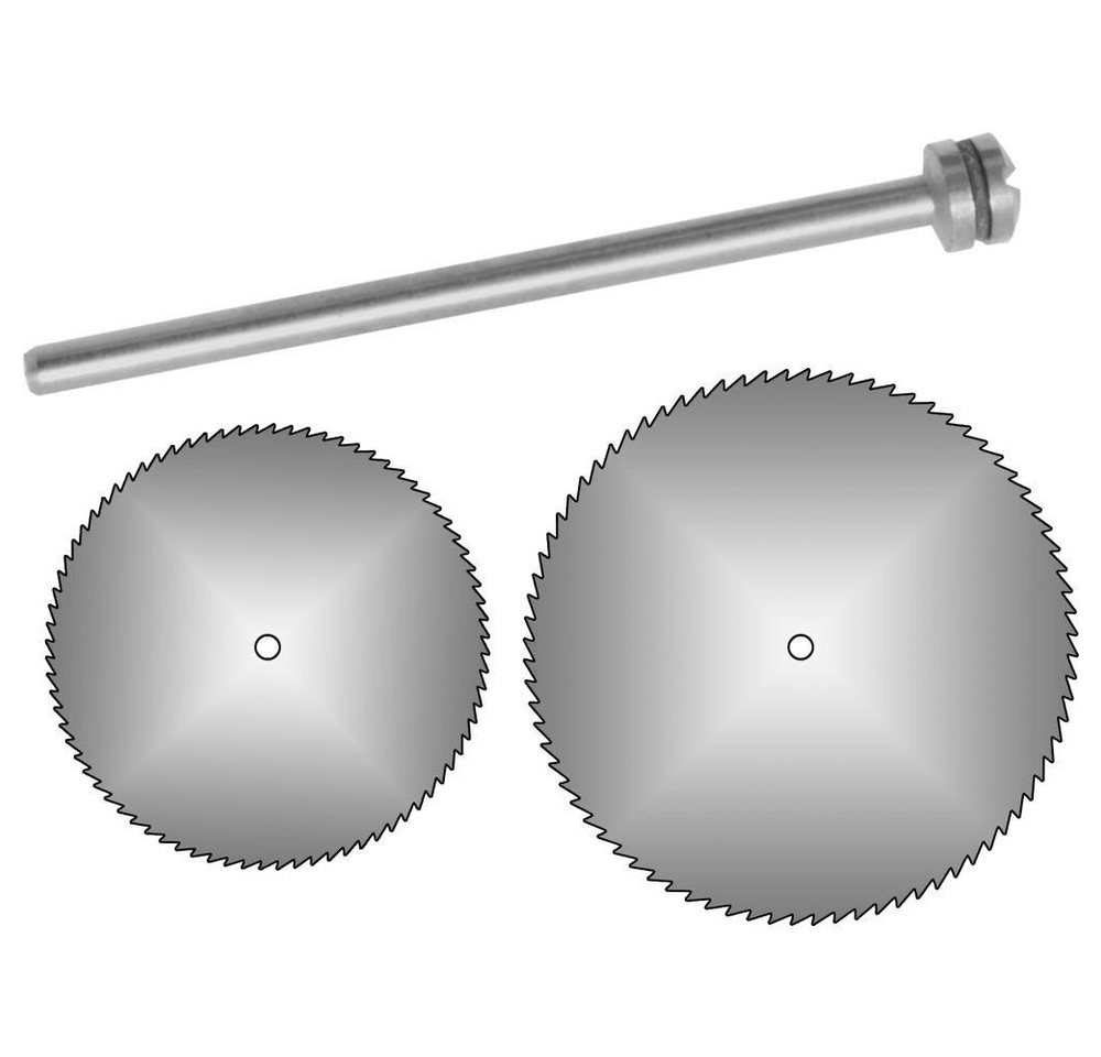 Donau Elektronik Kreissägeblatt 2 Kreissägeblätter Ø 16 + 22 mm mit Dorn von Donau Elektronik