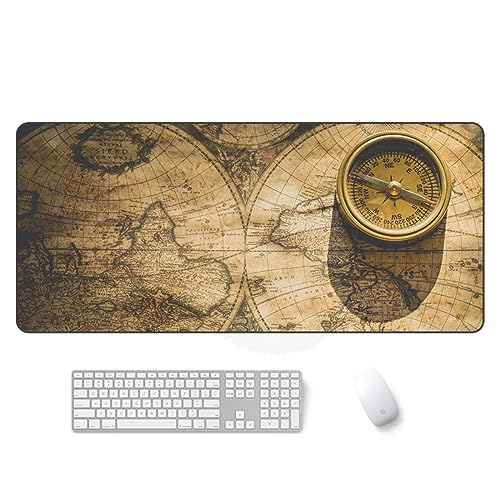 Donboly Topographische Karte Erweiterte Gaming Computer Maus Mat, Minimalistische Schreibtisch Mat Mauspad xxl, Große Gaming Maus Mat mit genähten Kanten Tischmatte (80x30cm, 1) von Donboly