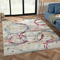 Farbklecks Teppich bunt 170x240 cm rechteckig modernem Design von Doncosmo