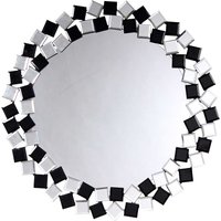 Garderobenspiegel in Schwarz und Silberfarben 80 cm breit von Doncosmo