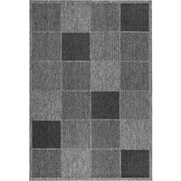Gewebter Teppich in Silberfarben geometrischen Mustern von Doncosmo
