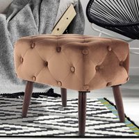 Hocker in Braun Samt Vintage Look von Doncosmo